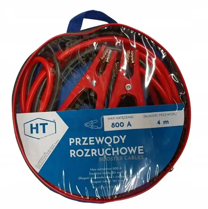 Wyprzedaż PRZEWODY KABLE ROZRUCHOWE HT 800A DŁUGOŚĆ: 4M SOLIDNE GRUBE 20MM