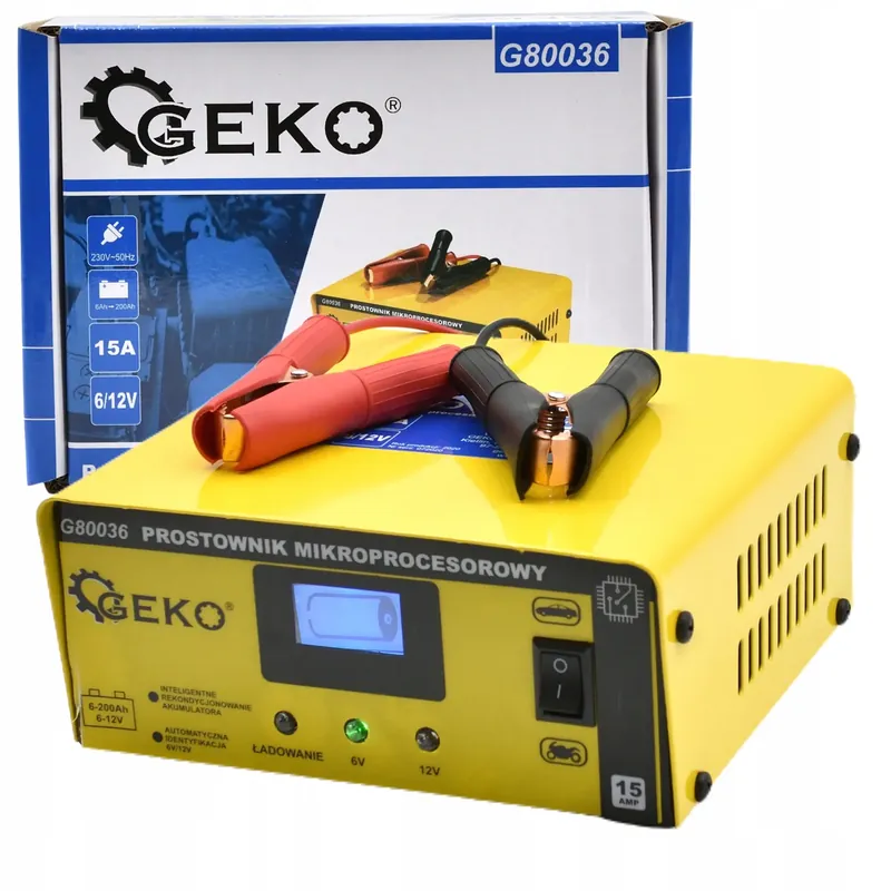 Zamów teraz ŁADOWARKA PROSTOWNIK MIKROPROCESOROWY DO AKUMULATORA LCD 6V 12V 15A