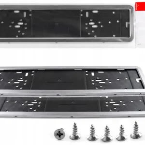 2x RAMKA POD TABLICĘ REJESTRACYJNĄ CHROM STAL INOX Ostatnia szansa
