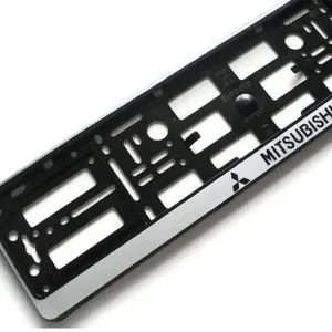 Bezpieczna płatność Ramka srebrna z napisem pod tablice rejestracje MITSUBISHI