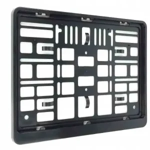 Ramka na tablicę rejestracyjną dwurzędowa, czarna Darmowa dostawa