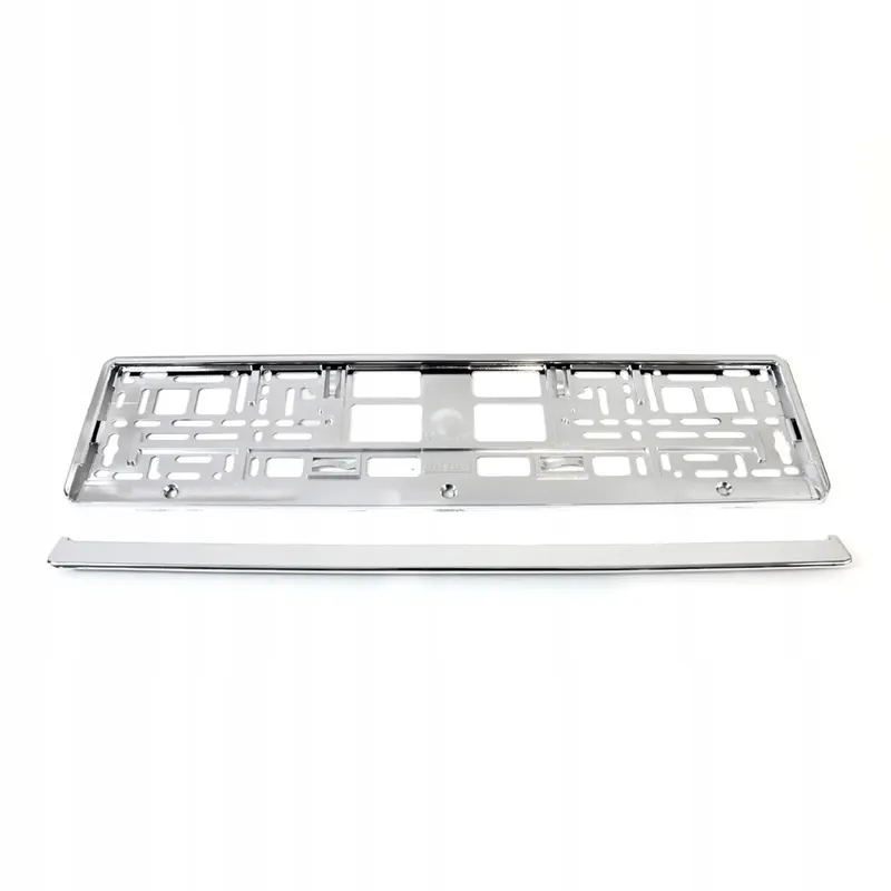 Ramka tablicy rejestracyjnej srebrna metalizowana AMIO-01170 Nowość