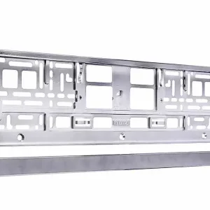 Ramka na tablicę rejestracyjną metalizowana, grafitowa Szybka dostawa