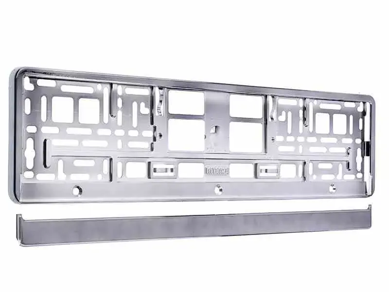 Ramka na tablicę rejestracyjną metalizowana, grafitowa Szybka dostawa