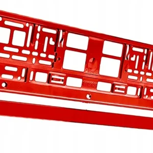 Nowość RAMKA NA TABLICĘ REJESTRACYJNĄ METALIZOWANA CZERWO I3V22