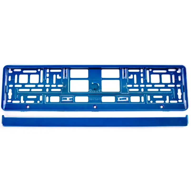 Popularny RAMKA TABLICY REJESTRACYJNEJ NIEBIESKA METALIZOWANA NOWA