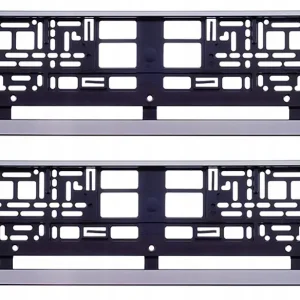 Popularny MAT 2SZT RAMKA NA TABLICĘ REJESTRACYJNĄ SREBRNA