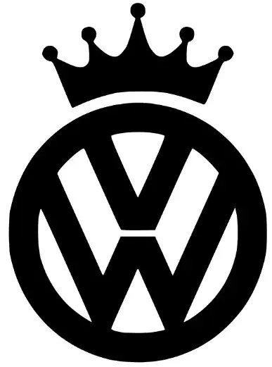 VOLKSWAGEN król wlepa naklejka rozmiary kolor: Czarny, rozmiar w cm: 50X67 Darmowa dostawa