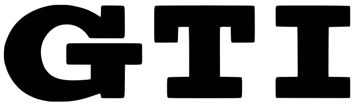 VOLKSWAGEN GTI wlepa naklejka rozmiary kolor: Czarny, rozmiar w cm: 20X5,9 Najlepsza cena