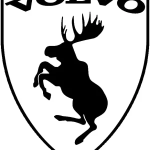 VOLVO łoś wlepa naklejka rozmiary kolory kolor: Czarny, rozmiar w cm: 10X12 Nowość