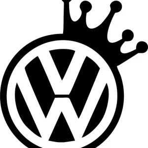 VOLKSWAGEN król wlepa naklejka rozmiary kolor: Czarny, rozmiar w cm: 10X11 Ekspresowa dostawa