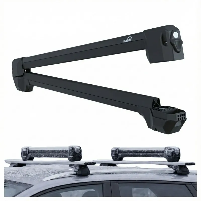 Promocja BAGAŻNIK na narty 6 par UCHWYT narciarski 4 deski Hakr 6 Aluminium Czarny