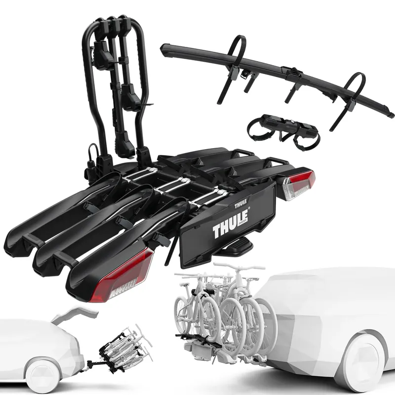 Tylko dziś BAGAŻNIK ROWEROWY NA HAK THULE EASYFOLD 3 945 + ADAPTER NA 4 ROWER 9447