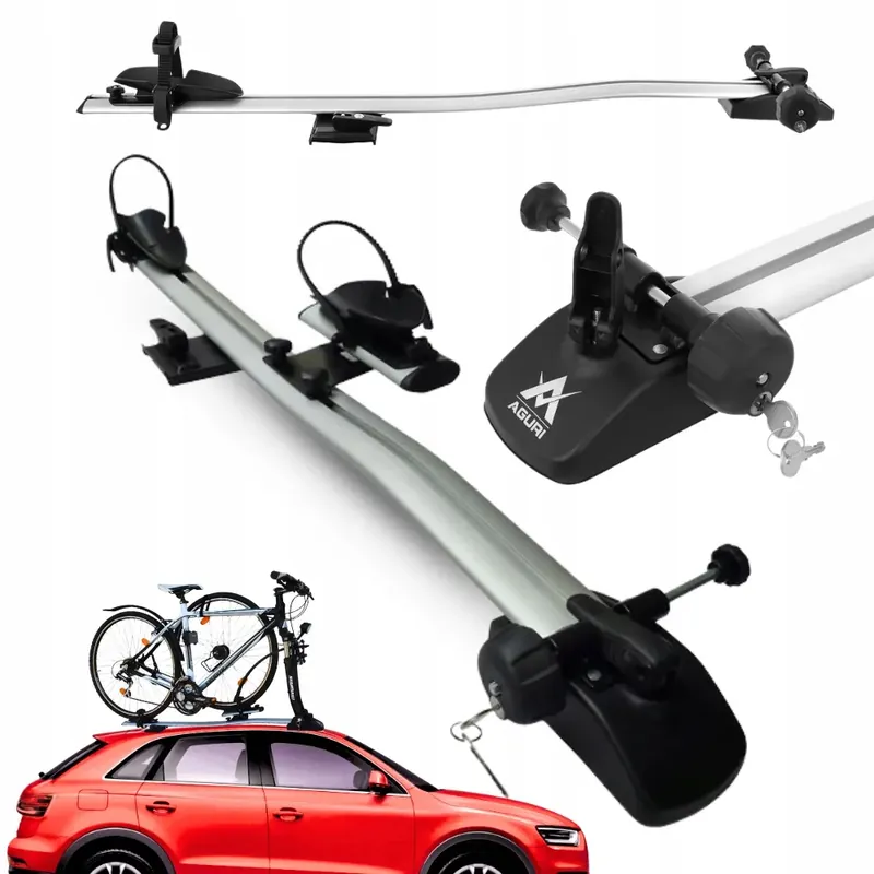 2x BAGAŻNIK ROWEROWY NA DACH ZA WIDELEC UCHWYT NA 2 ROWERY AGURI MARATHON Popularny