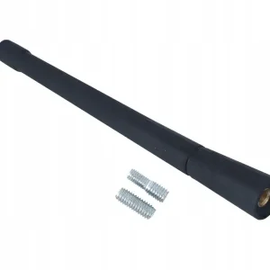 Ostatnia szansa MASZT ANTENOWY DO RADIA GUMOWY BAT ANTENA ANTENY 17cm 2 ADAPTERY 5mm 6mm
