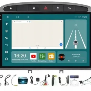 Tani RADIO NAWIGACJA PEUGEOT 308 408 CARPLAY ANDROID AUTO 8/256GB SIM