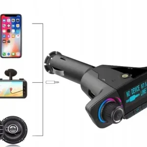 Transmiter Bluetooth FM Ładowarka 2x USB 2.1A SD Ekspresowa dostawa