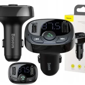 Szybka dostawa BASEUS TRANSMITER ŁADOWARKA 2xUSB FM BLUETOOTH CZYTNIK KART MICRO SD MP3