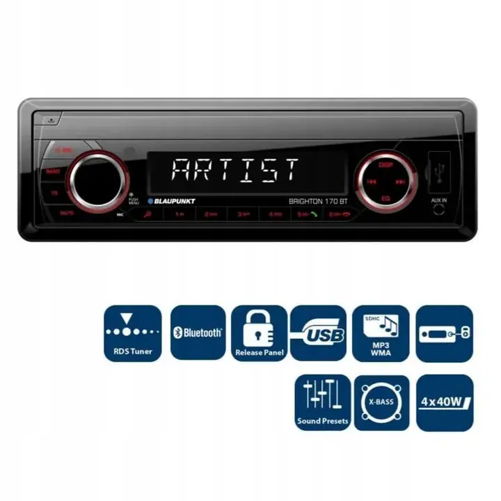 RADIO BLAUPUNKT BRIGHTON 170BT USB BT SD AUX MP3 Oryginalny