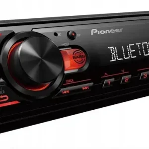 Zwrot pieniędzy PIONEER MVH-230BT RADIO 1-DIN BT USB FLAC MP3 czerwony kolor AUX