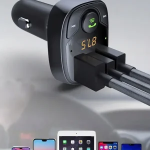 TRANSMITER FM BLUETOOTH SAMOCHODOWY ŁADOWARKA USB CZYTNIK KART MP3 12-24V Zamów teraz