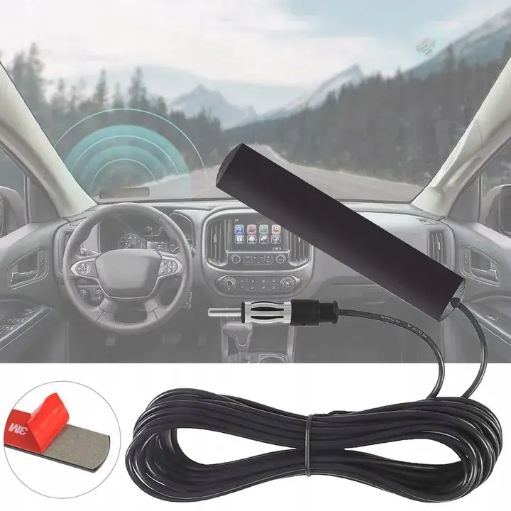 Uniwersalna antena radiowa do wzmacniania sygnału FM AM 12V 5m Najlepsza cena