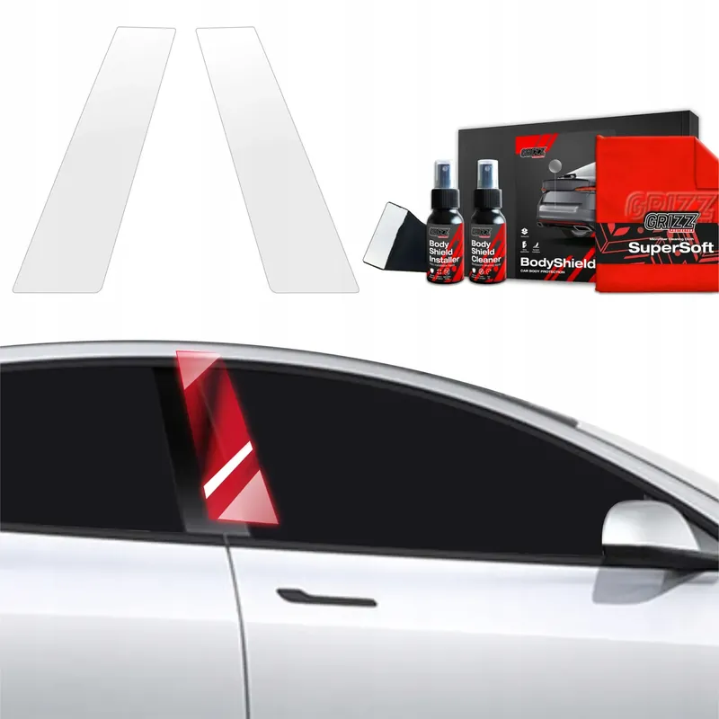 2w1 Folia okleina PPF na słupki do Tesla Model 3 (2021-2025) Grizz Oferta