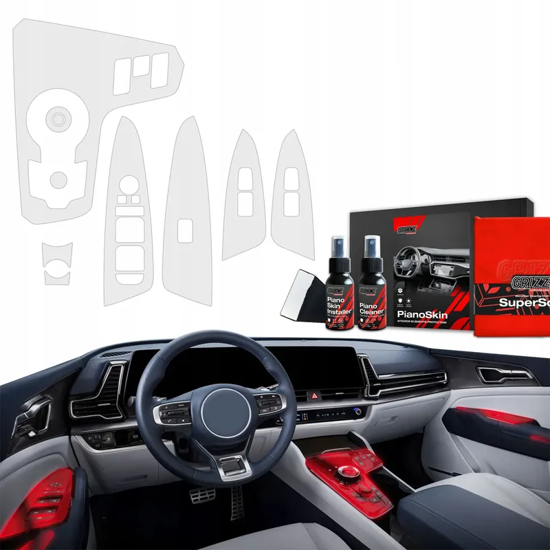 6w1 folia ochronna do wnętrza Kia Sportage 5 (2021-2024) Antyodciskowa Popularny