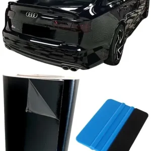 Bezpieczna płatność FOLIA SAMOCHODOWA CZARNY POŁYSK 50cm x 152cm CZARNA SAMOCHODOWA + RAKLA