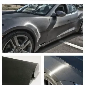 Folia Okleina Do Auta Aluminium Szczotkowane Dark Grey 152cm +Zestaw Oferta limitowana