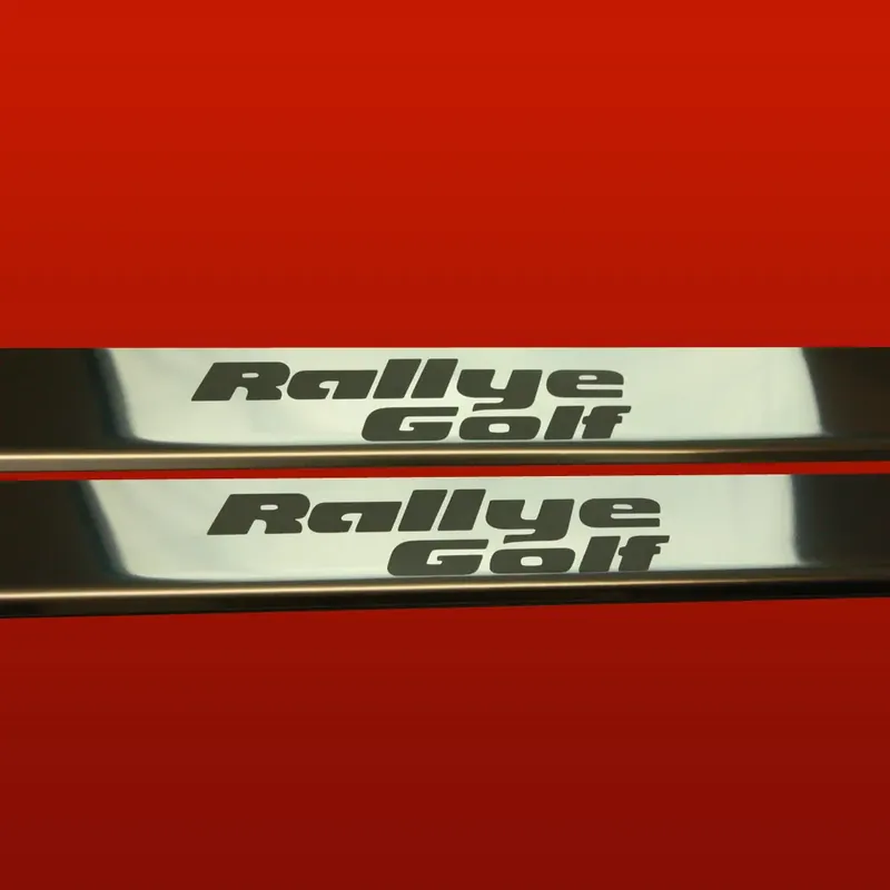 VOLKSWAGEN GOLF MK2 Nakładki progowe GOLF RALLYE 3 drzwi Stal nierdzewna 30 Ekspresowa dostawa
