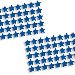 Wycinane naklejki GWIAZDKI GWIAZDY 100 SZTUK 1 X 1 CM niebieskie - J and A Ekspresowa dostawa