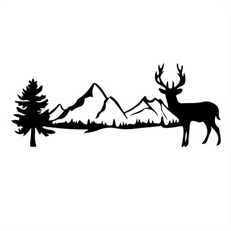 Zwrot pieniędzy NAKLEJKA BEZ TŁA NA AUTO SAMOCHÓD SZYBĘ JELEŃ I GÓRY