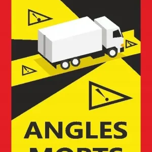 Promocja Naklejka ANGLES MORTS 50 szt DRUK UV folia MARTWE POLA TIR BUS NAKLEJKI