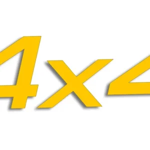 Ekspresowa dostawa Wycinana naklejka 4x4 żółta - J and A