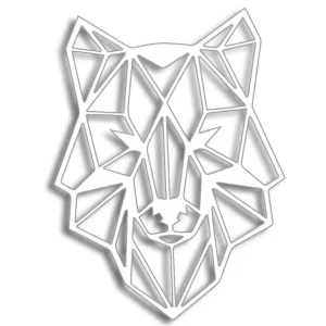 Niska cena Wycinana naklejka WILK #1 biała - J and A