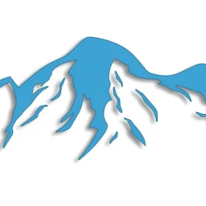 Autentyczny Wycinana naklejka Góry #2 błękitna - J and A