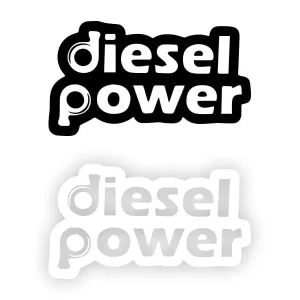 Bezpieczna płatność DIESEL POWER - Naklejka na samochód na auto KOLOR