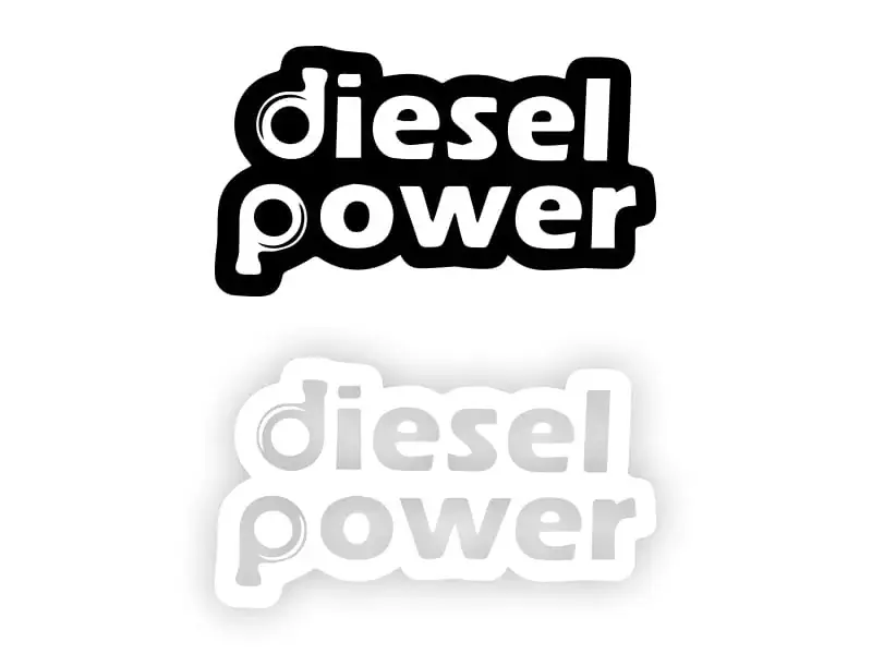 Bezpieczna płatność DIESEL POWER - Naklejka na samochód na auto KOLOR
