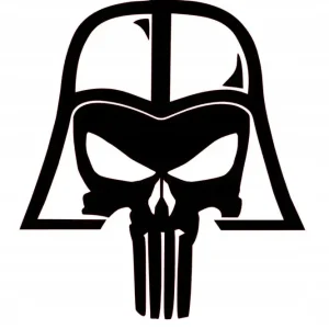 Darmowa dostawa NAKLEJKA NA AUTO SAMOCHÓD SZYBĘ STAR WARS DARTH VADER PUNISHER