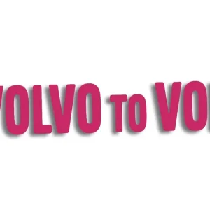 Oryginalny Wycinana naklejka CO VOLVO TO VOLVO różowa - J and A