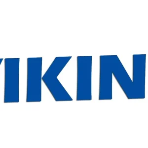 Zamów teraz Wycinana naklejka VIKING NAPIS do Saab Scania Volvo niebieska - J and A