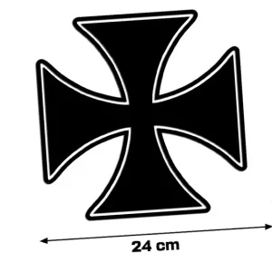 Tani Wycinana naklejka KRZYŻ MALTAŃSKI #2 24 cm - J and A