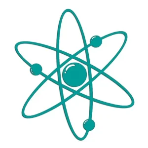 Promocja Wycinana naklejka ATOM - CZĄSTECZKA - MOLEKUŁA turkusowa - J and A