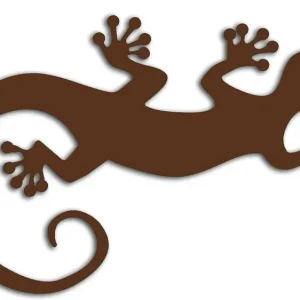 Darmowa dostawa Wycinana naklejka JASZCZURKA - GEKON ciemny brązowy - J and A