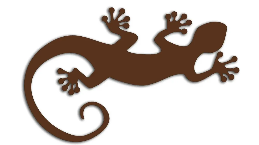 Darmowa dostawa Wycinana naklejka JASZCZURKA - GEKON ciemny brązowy - J and A