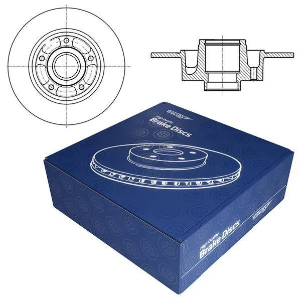 2x Tarcze hamulcowe - pełne - 260mm - Tomex - TX 73-561 (oś tylna) Premium