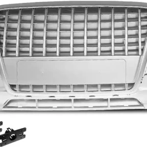 Bezpieczna płatność Grille nerki, AUDI Q5, 2008-2009, SREBRNA S-LINE STYLE