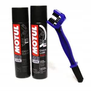 Smar Spray Motul C1 ROAD+ CHAIN CLEAN C2+ Szczotka - Motocykl Moto Zestaw Oryginalny