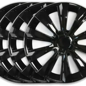 4x Kołpaki uniwersalne Delta Black czarne 14 cali na koła samochodowe Promocja